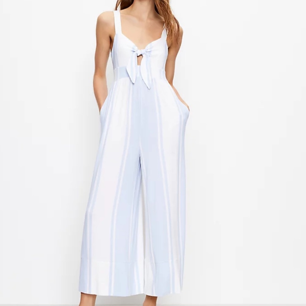 LOFT Beach Tie Front Jumpsuit